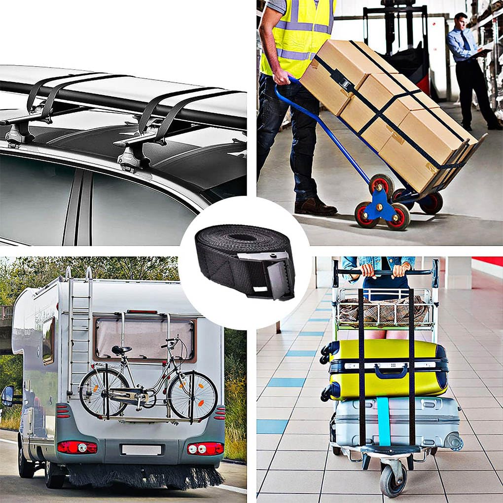 Juego de 5 correas de amarre para techo de camión, remolque, liberación rápida, para equipaje, artículos diversos, accesorios de 300 cm, bolsa de pelusa
