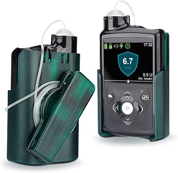 Insulin Pump Holder 360 Rotatable, Insulin Pump Case with Clip for Medtronic MiniMed 630G 640G 670G 770G, Sturdy and Durable Clip Green