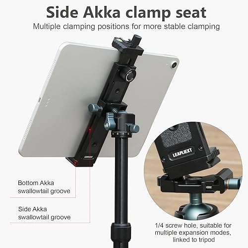 Miniatura 4 de Tripod Aluminum Flat Mount Compatible with Samsung Tablet Stand and MINI iPad, 4.7-12.9 Inch, 14 Acar Universal Interface on Bottom and Back, Double