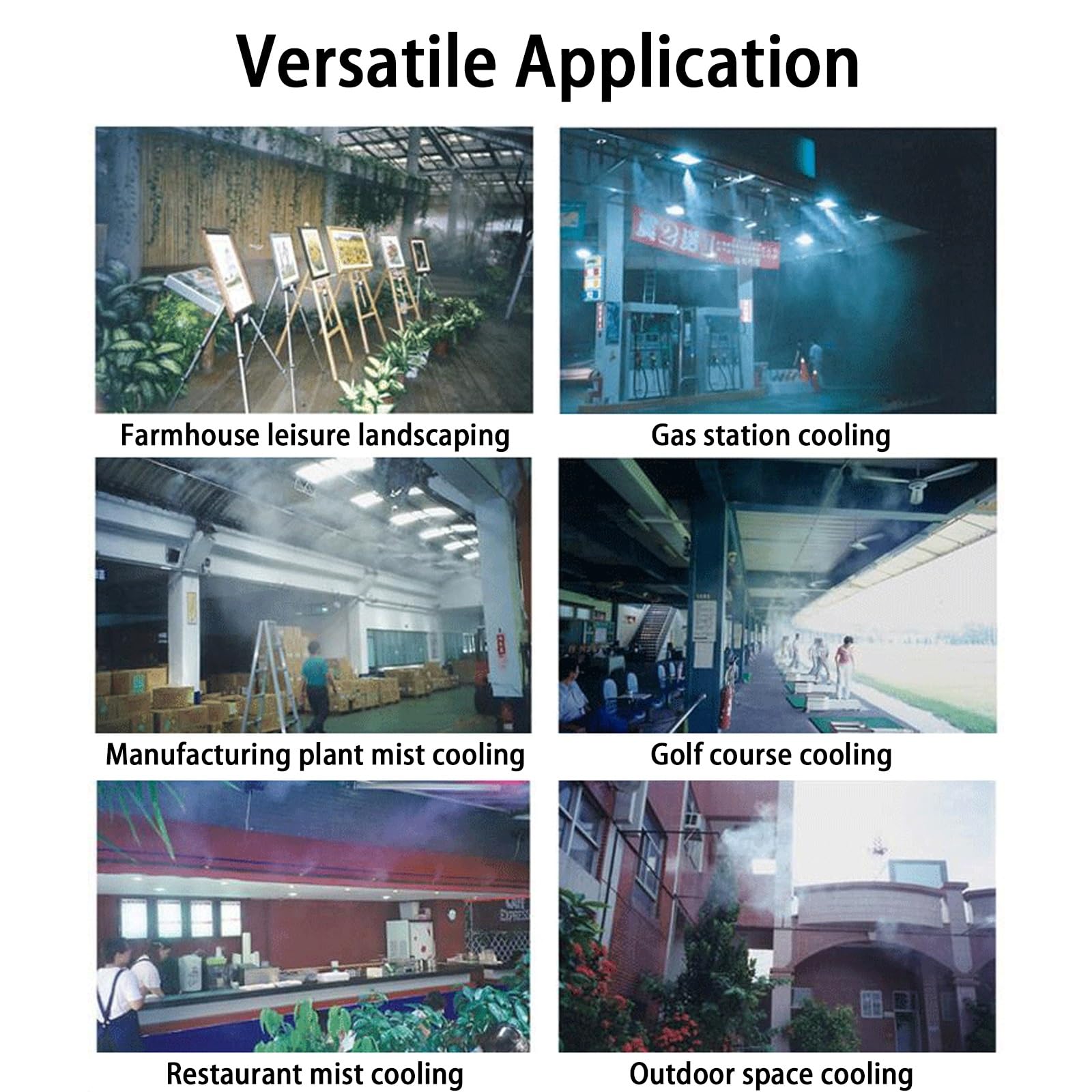 Sistema de nebulización de alta presión para invernaderos y jardines, 20 boquillas, 60 bar/860 PSI, máquina de niebla con ventana de aceite visual, ideal para hidroponía y uso en exteriores