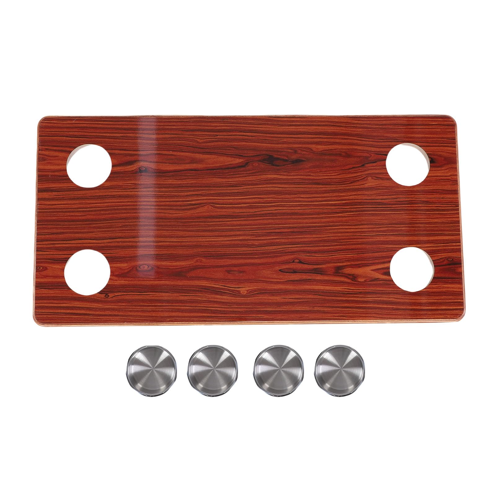 Panneau de bureau rectangulaire pour bateau et camping-car avec 4 porte-gobelets 80x40cm