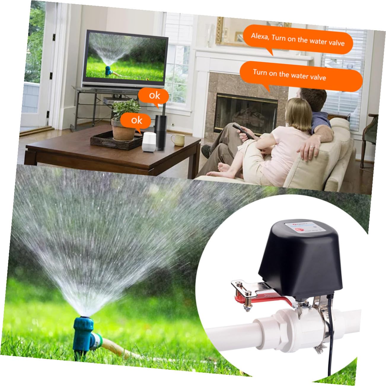 Toyvian Valvola Intelligente Con Controllo e Temporizzazione Irrigazione Per Compatibile