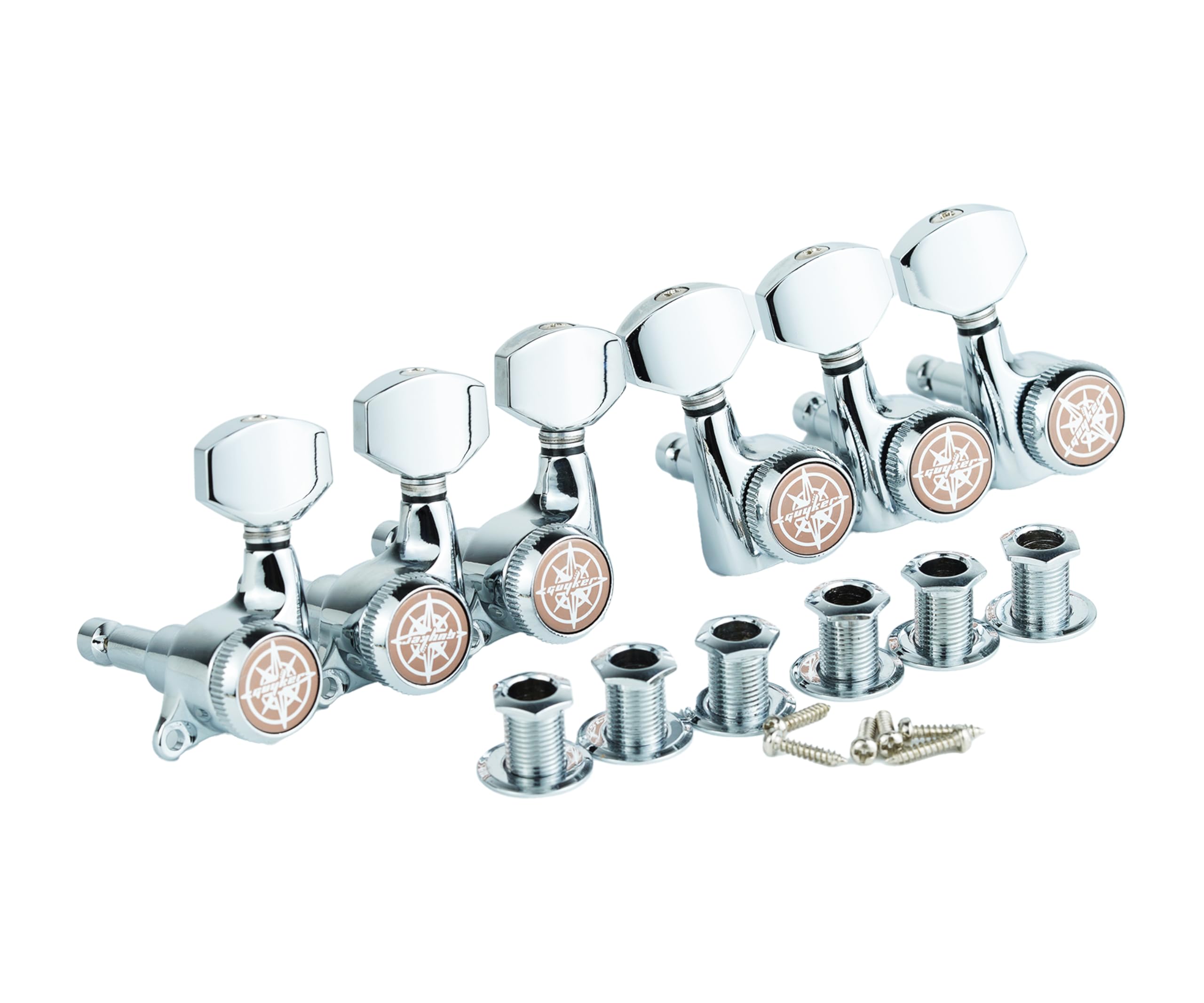 Amazon | Guyker ギターロックチューナー 6個 (3L + 3Rハンド) - 1:18