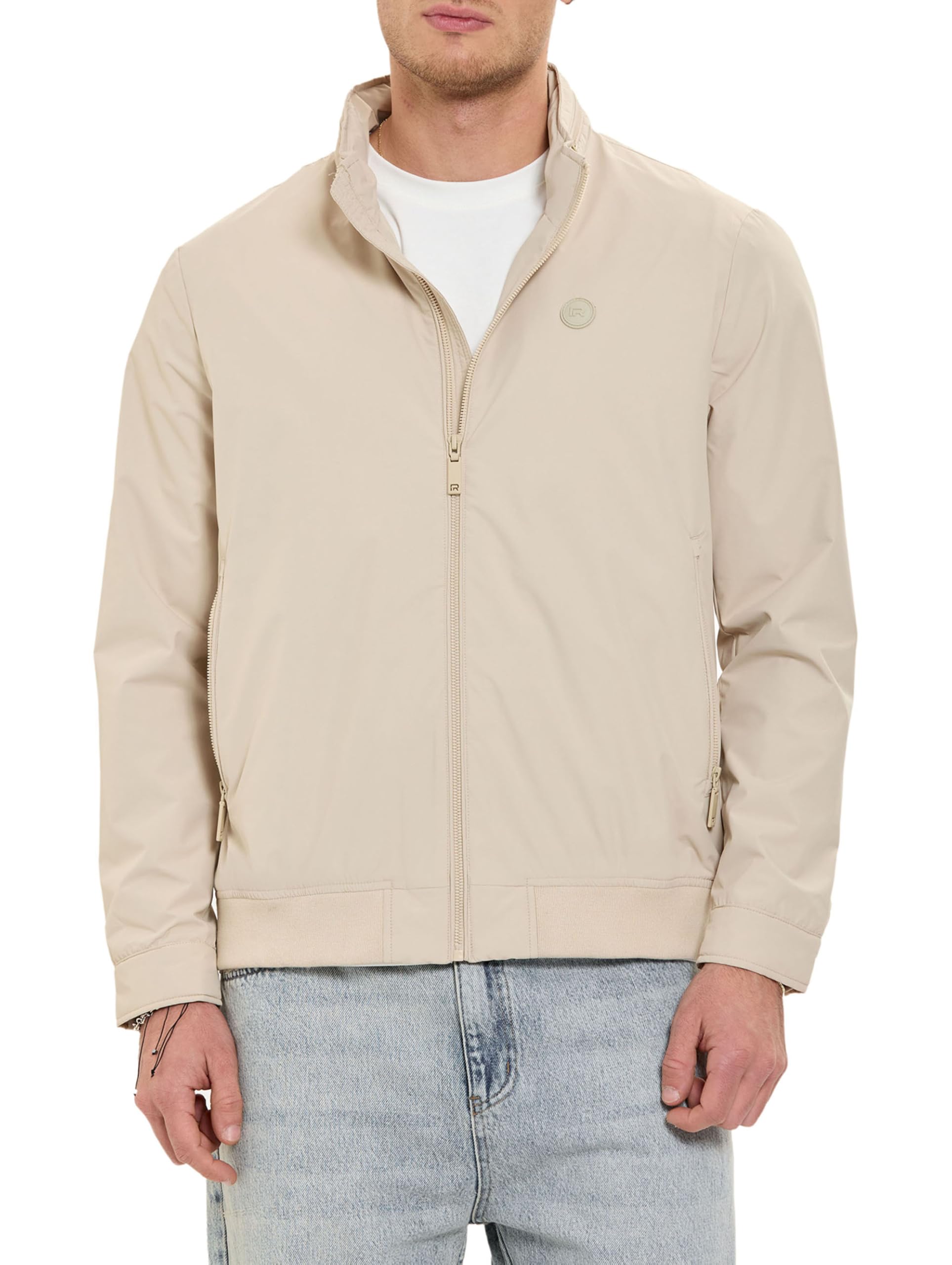Redbridge Giacca da mezza stagione, leggera, con cappuccio nascosto nel colletto alto, casual, per la primavera e l'autunno
