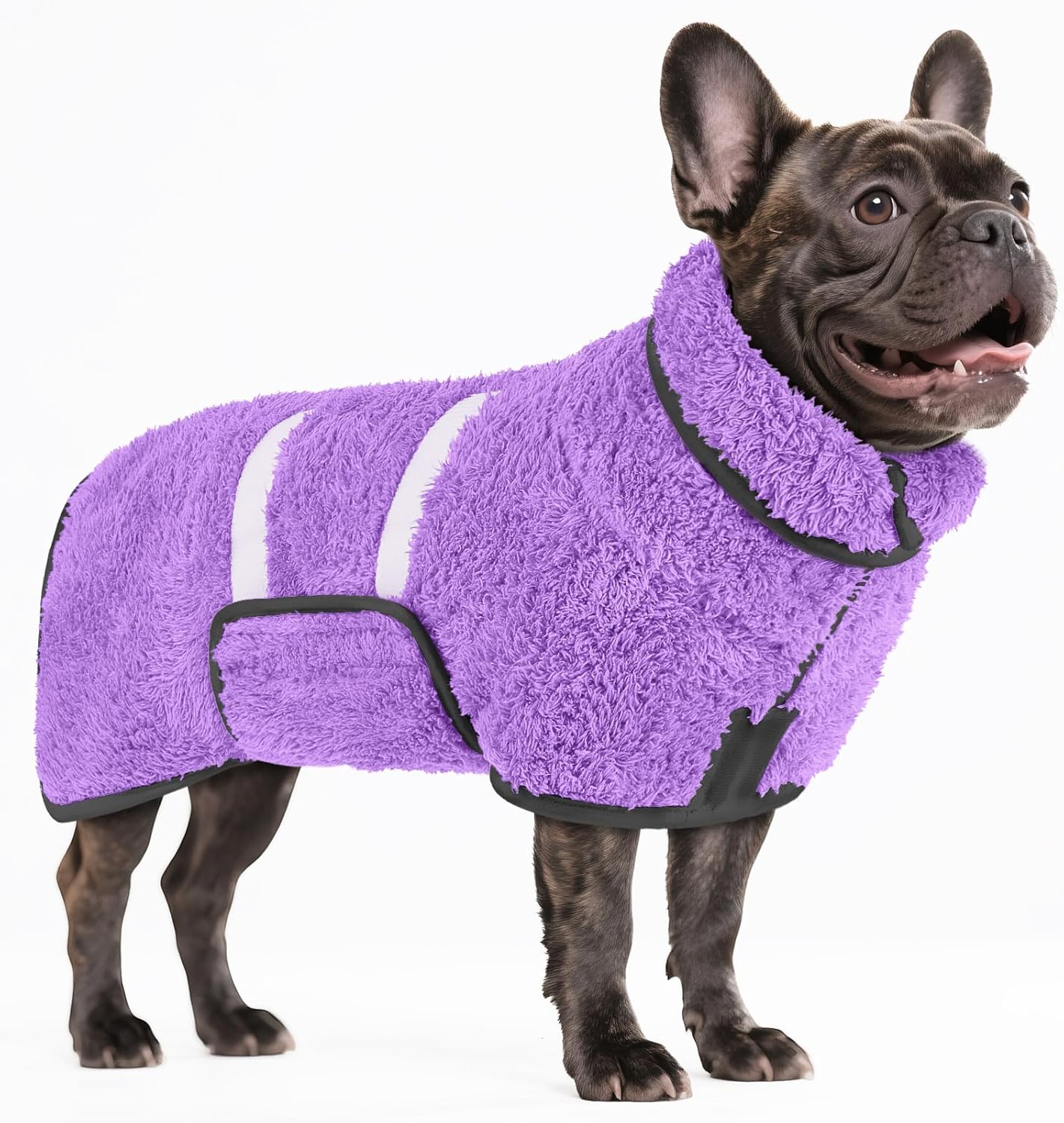 Bienbee Dog Bathrobe, Quick Drying Super Absorbent Dog Robes for After Bath, Warm Keeping Dogs Towel, Dogs Bath Supplies, Dark Blue XXL