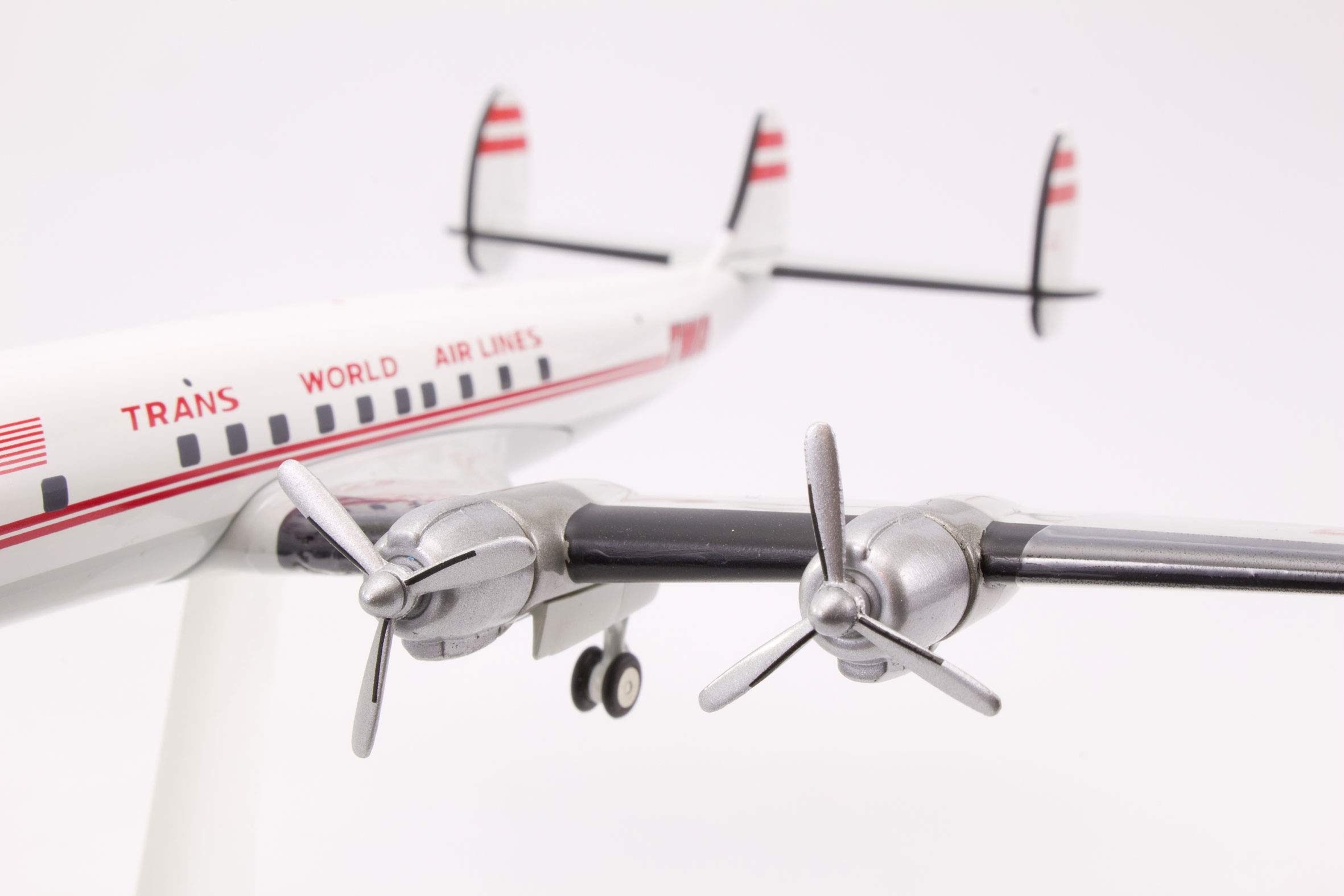 herpa Modellino Aereo BTWA - Trans World Airlines Lockheed L-1649A Jetstream, Miniatura in Scala 1:200, Pezzo da Collezione, Modello Senza Supporto, Metallo