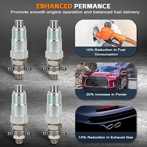 Miniatura 5 de PANGOLIN 3974254 Inyector de combustible 4PCS para Bobcat 743 643 645 225 231 con piezas del mercado de accesorios del motor Kubota V1702