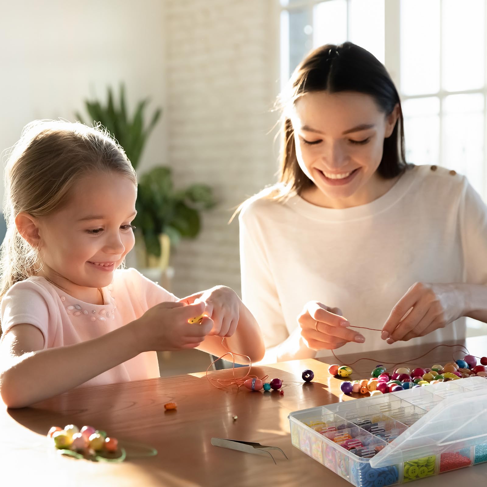 Lifewit 3-pak 36 Kratek Jasny Piętrowy Plastikowy Pojemnik Przechowywania Z Regulowanymi Przegródkami Dla Koralików, Diy Sztuki, Rzemiosła, Biżuterii, Sprzętu Rybackiego Z 5 Arkuszy Naklejki Etykiety