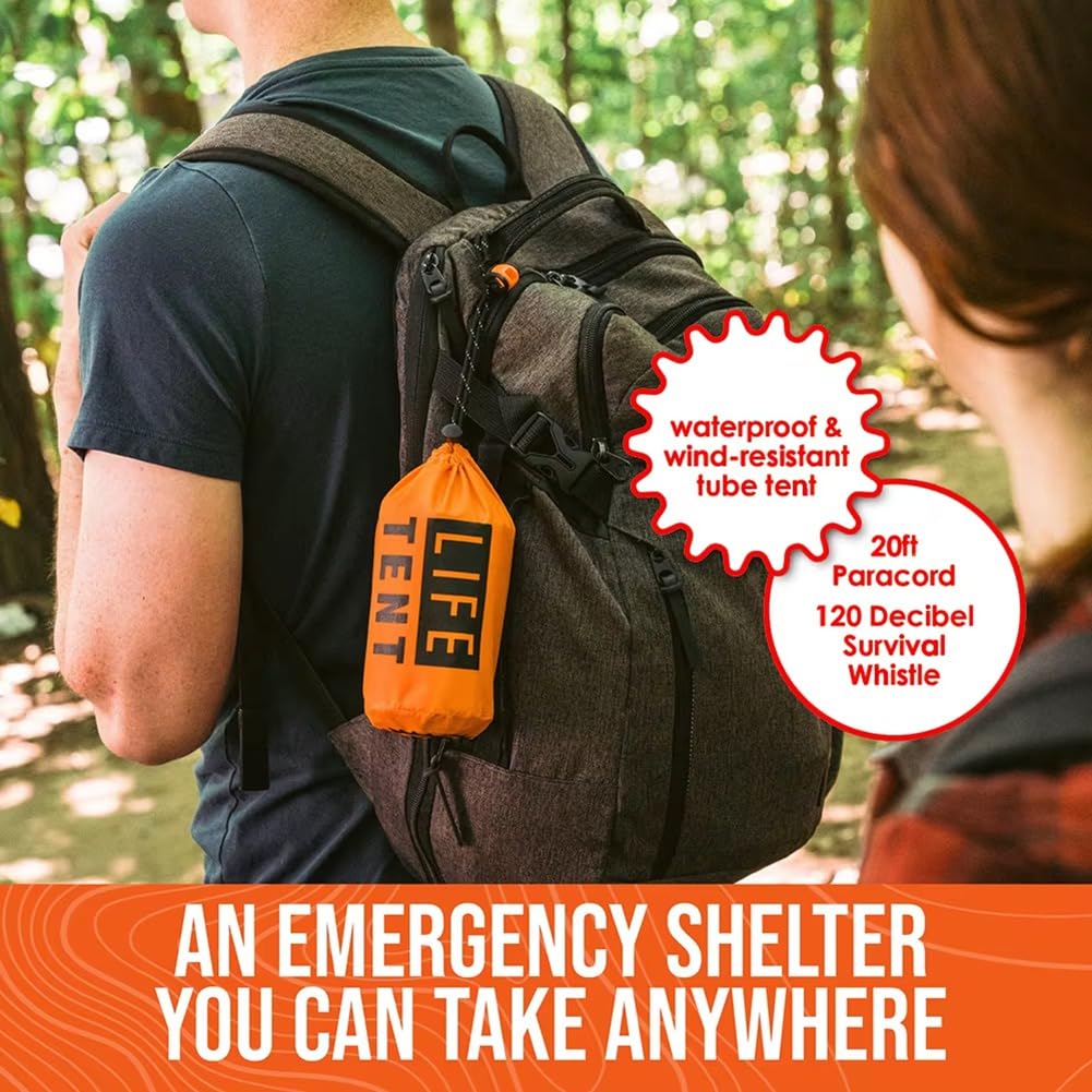 Tienda de Campaña de Emergencia Aislada para Exteriores para 2 Personas, Impermeable, para Emergencias, con Aislamiento, Incluye Silbato Salvavidas, Tienda de Campaña Antidesgarro