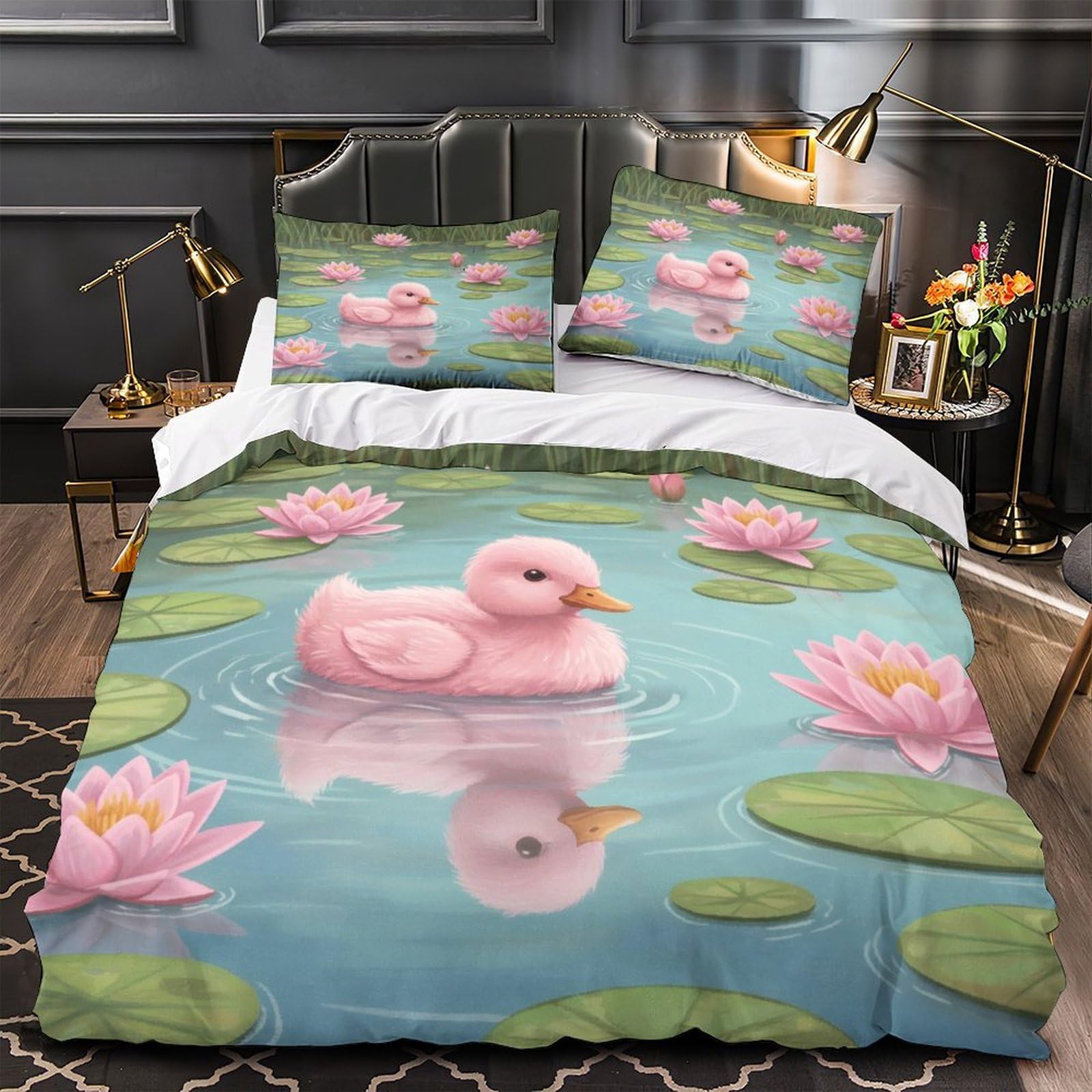 Parure de lit camouflage rose pour relooker la chambre d'une ado ou fille