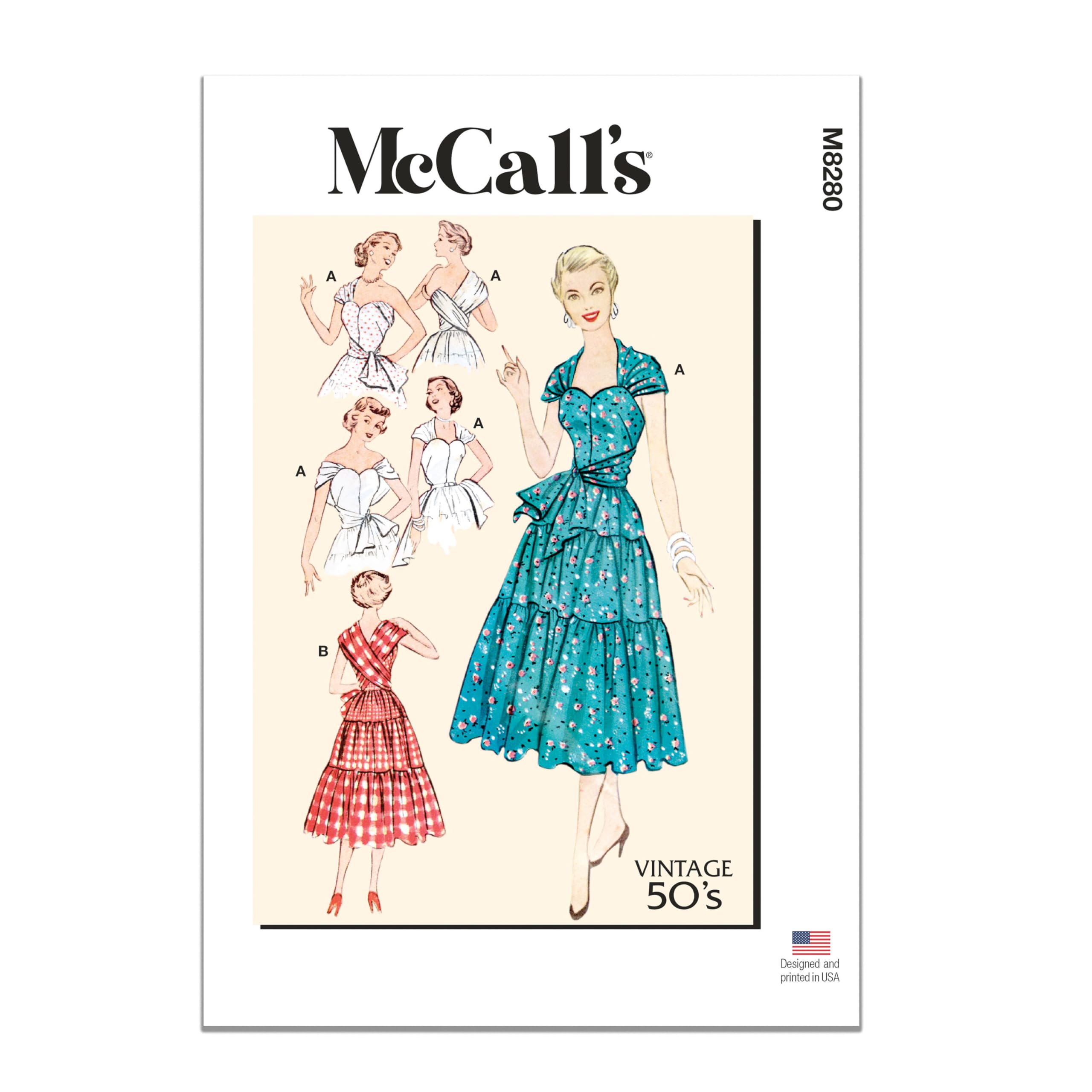 Patron robe pour femme McCall's M8280F5 taille 44 46 50 52