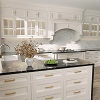 Vista 6 de homdiy 25 Pack 6-1/4 Inch Gold Handles for Cabinets Kitchen Cabinet Handles Brushed Brass Cabinet Pulls Gold Hardware for Cabinets Stainless Steel