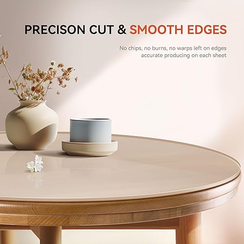 Miniatura 3 de Hoja de plexiglás acrílico redondo transparente de 14 de pulgada de grosor - Círculo transparente de plástico en blanco - Sin vidrio - Ideal para
