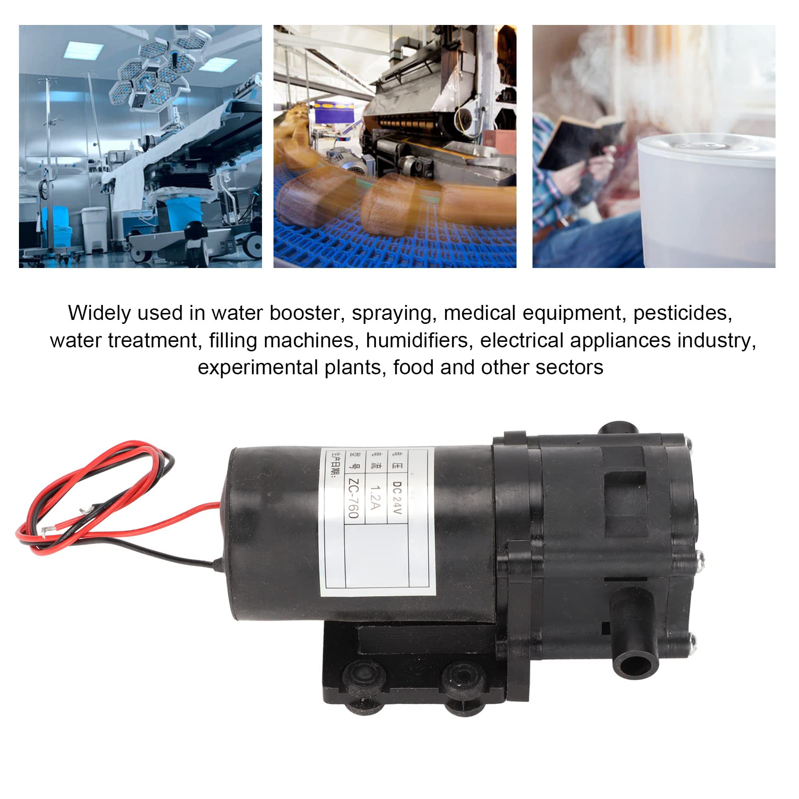 Pompe à Eau 24V, Mini Dispositif pour Aquarium, Système de Circulation Auto-amorçant, Débit 1 000 l/h, Idéal pour Fontaine et Petit Bassin