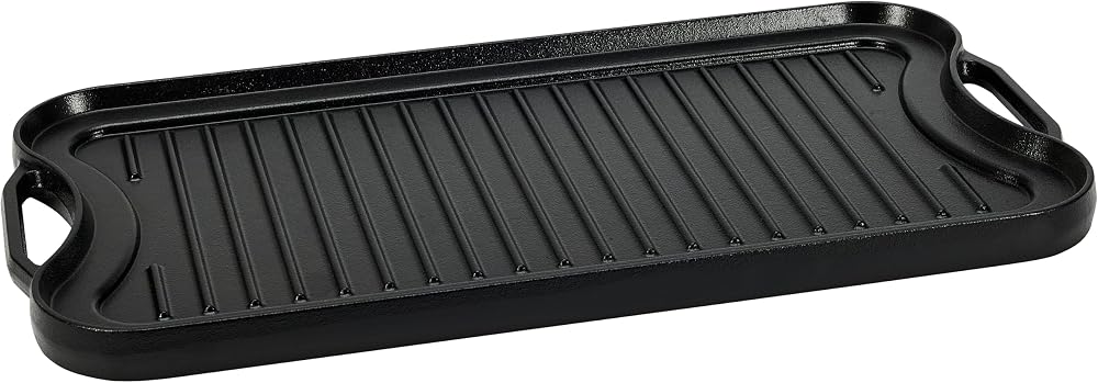 Amazon Basics Pre-Seasoned Cast Iron Reversible Grill/Griddle