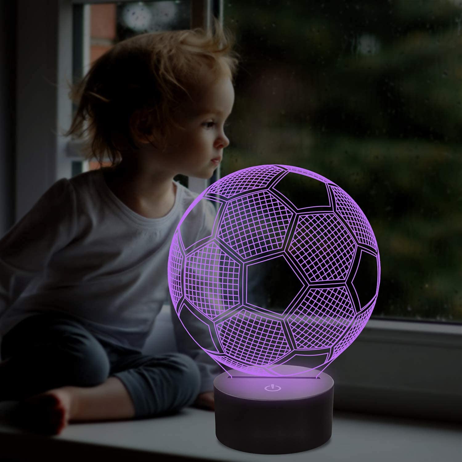Lilo & Stitch - Luce di proiezione con galassia, con licenza ufficiale Disney, ricaricabile tramite USB, lampada a LED che cambia colore, con telecomando, per bambini e adulti, decorazione per camera