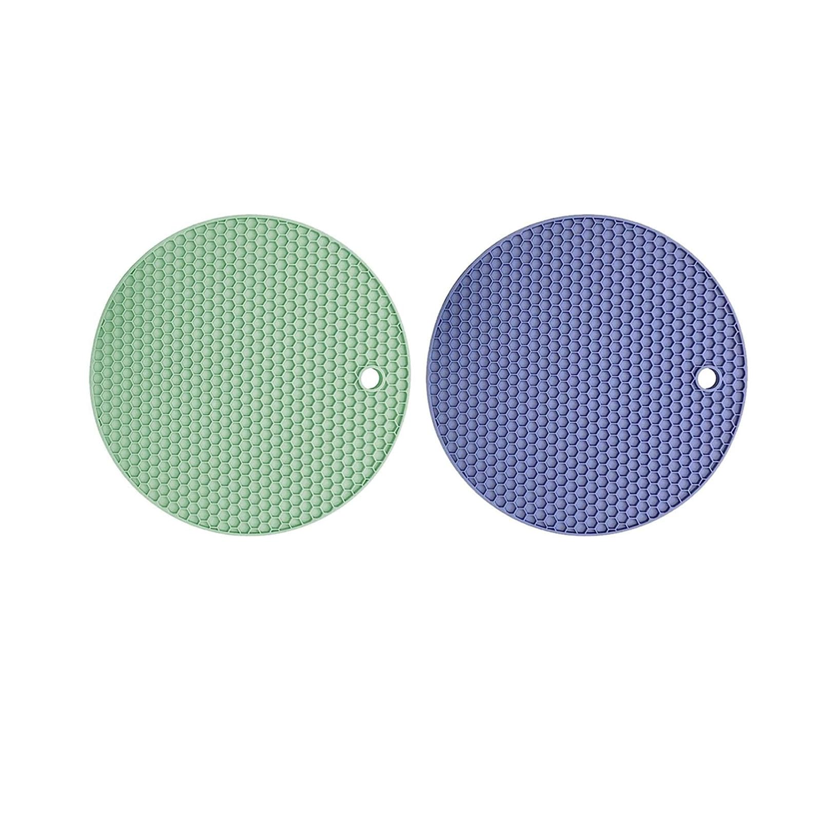 Non-Skid Pet Feeding Mat, Silicone Dog Bowl Mat, Waterproof Dog Placemat, 2 Pcs, Nordic Blue, Nordic Green, to Stop Food Spills and Water Messes
