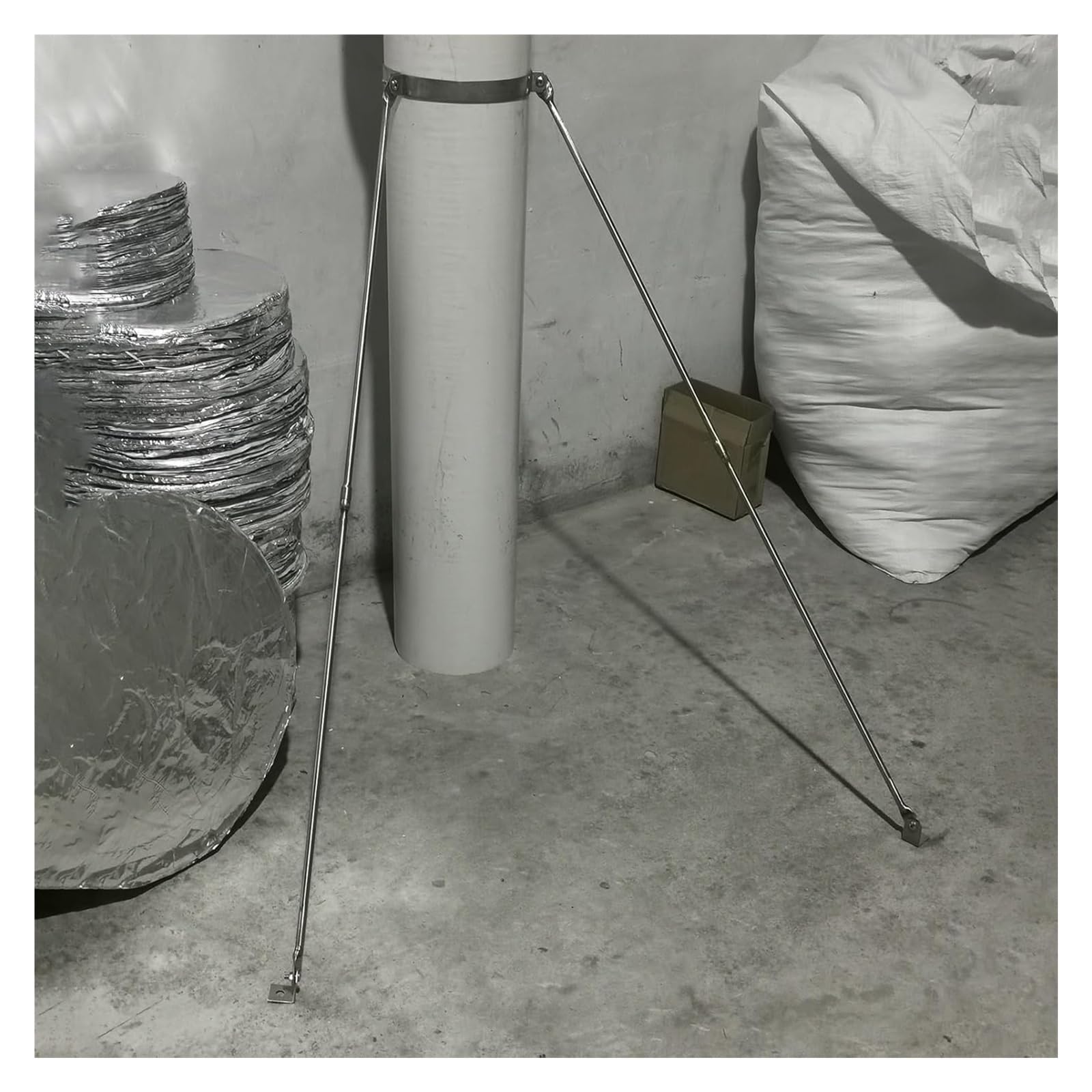Support de conduit de ventilation 90mm en acier inoxydable durable pour toiture