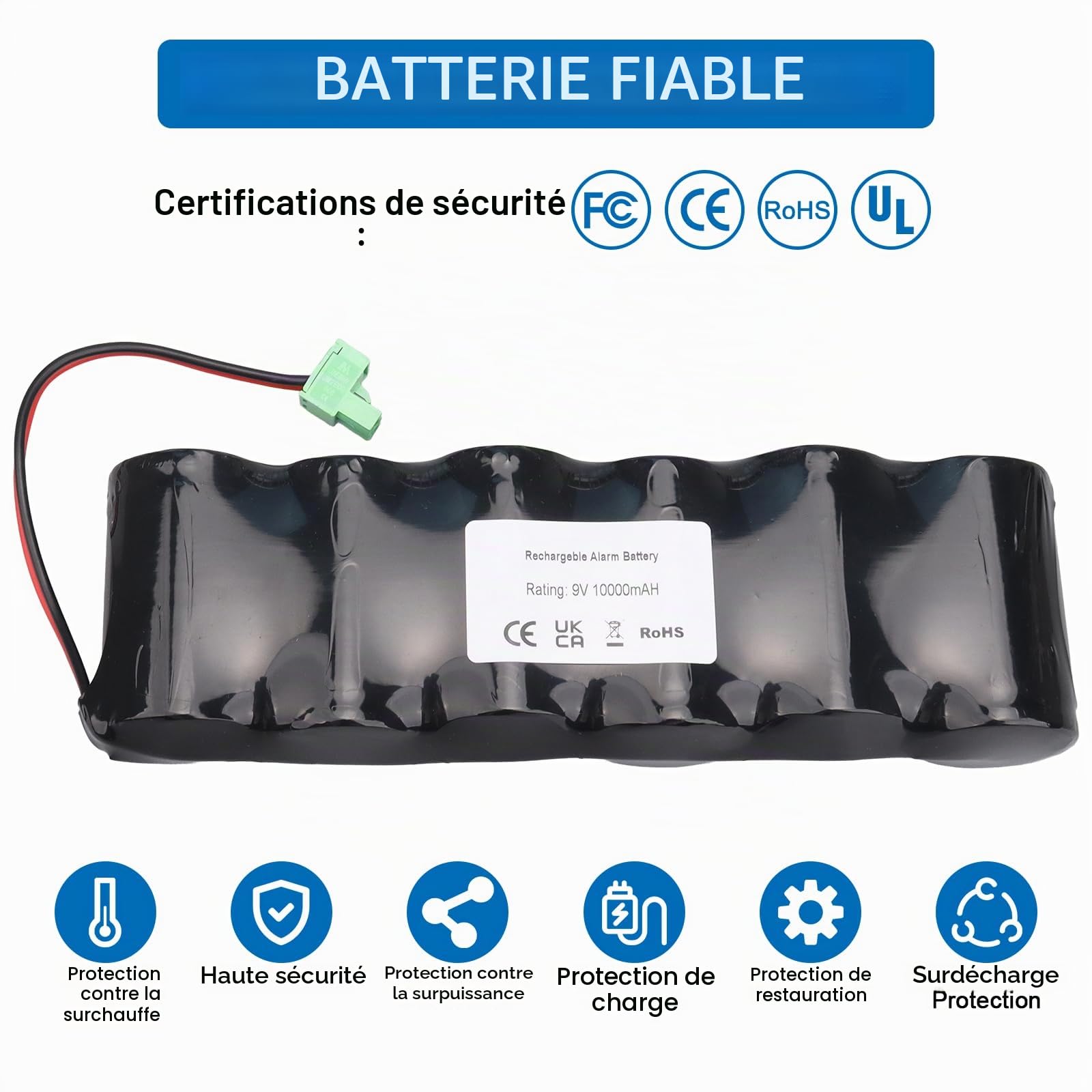 BPX Batterie compatible avec Delta Dore SEFRX 6416204, compatible avec sirène extérieure SEFRX, Tyxal SIRX, SEFX, SERX, SEFRX, Syderal SE Sirene, BPX 6416204, BAT 16204, 1285001,6401021