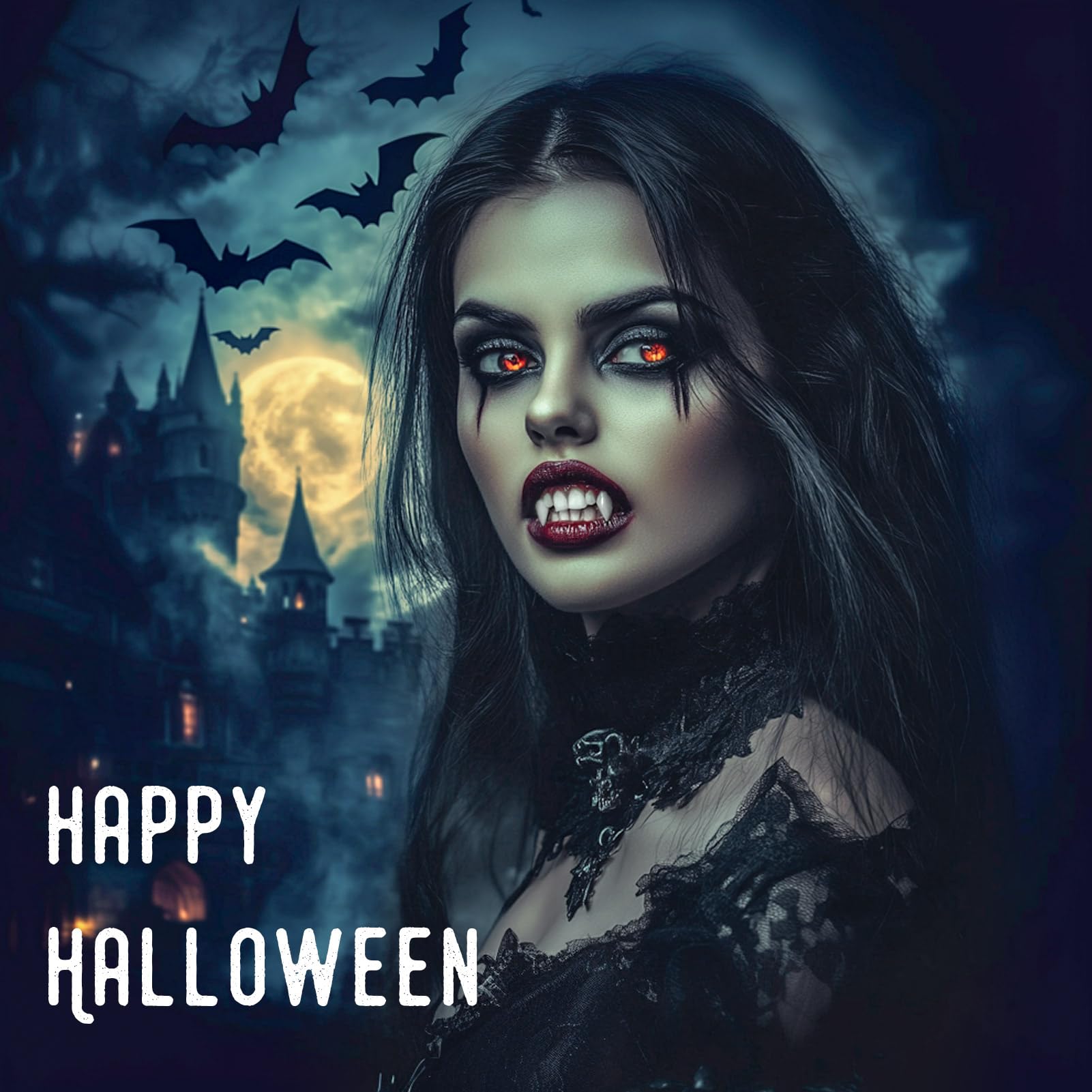 12 par zębów wampirów na Halloween, 4 rozmiary, wampiry, cosplay, pellet, klej do cosplay, rekwizyty, Halloween, demony, czarownica