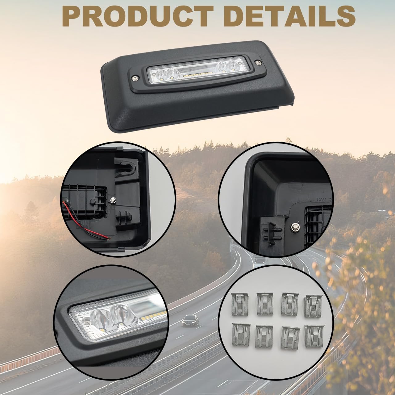 for Ford 2018 2019 Front Cap Left and Right Bumper Guards Pads Cap Cover with Lights for Ford F150 2018 2019 Accessories