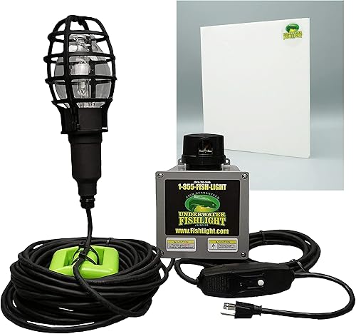 Luz de pescado subacuática 175W Single Dock Light y placa de montaje Combo