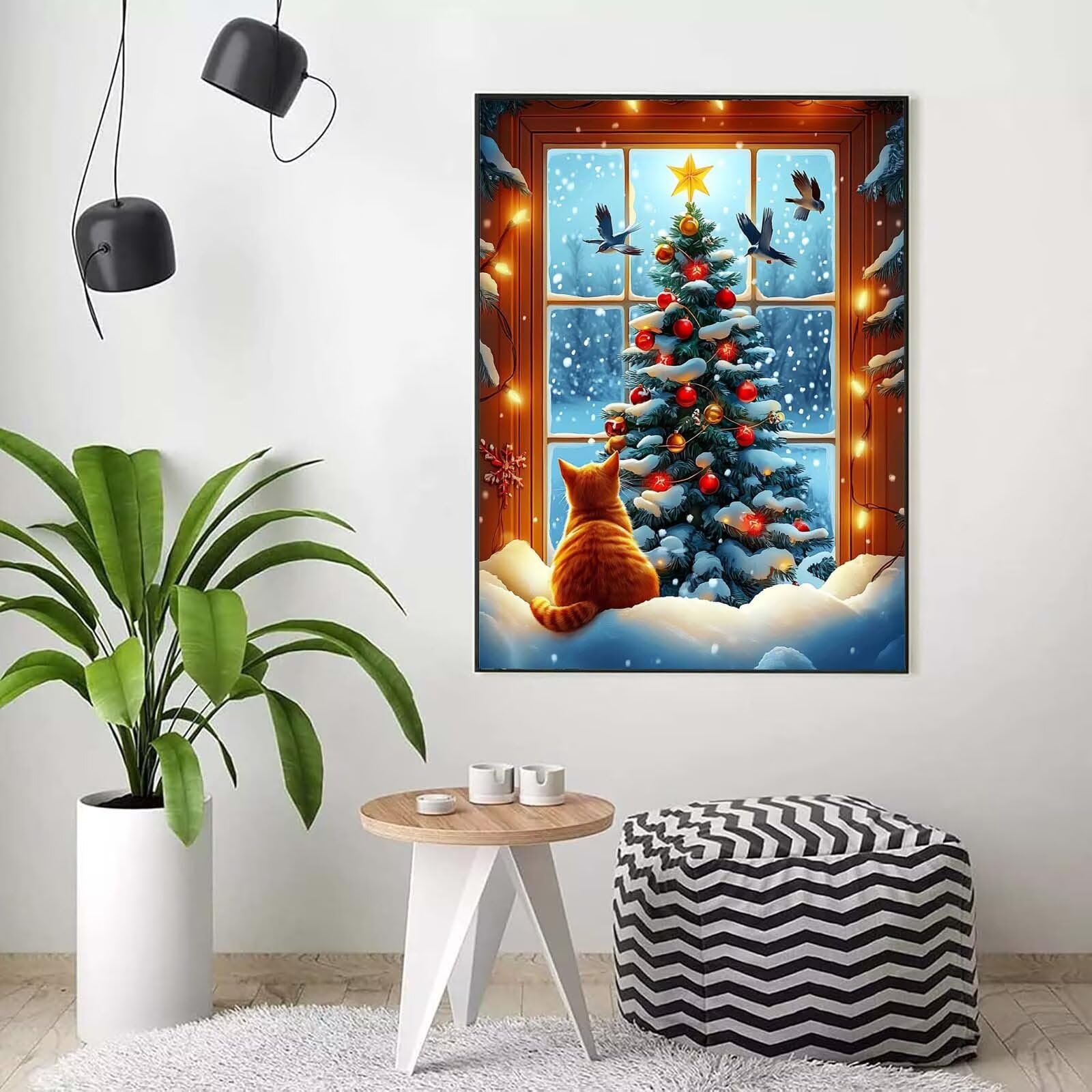Neige Peinture Numero Adulte, Avec Pinceau and Acrylique - 80x100cm j0-423 | Peinture par Numero Oiseau-2, Activité Manuelle Adulte Débutants, Tableau Decoration Murale, Cadeau Femme, Sans Cadre