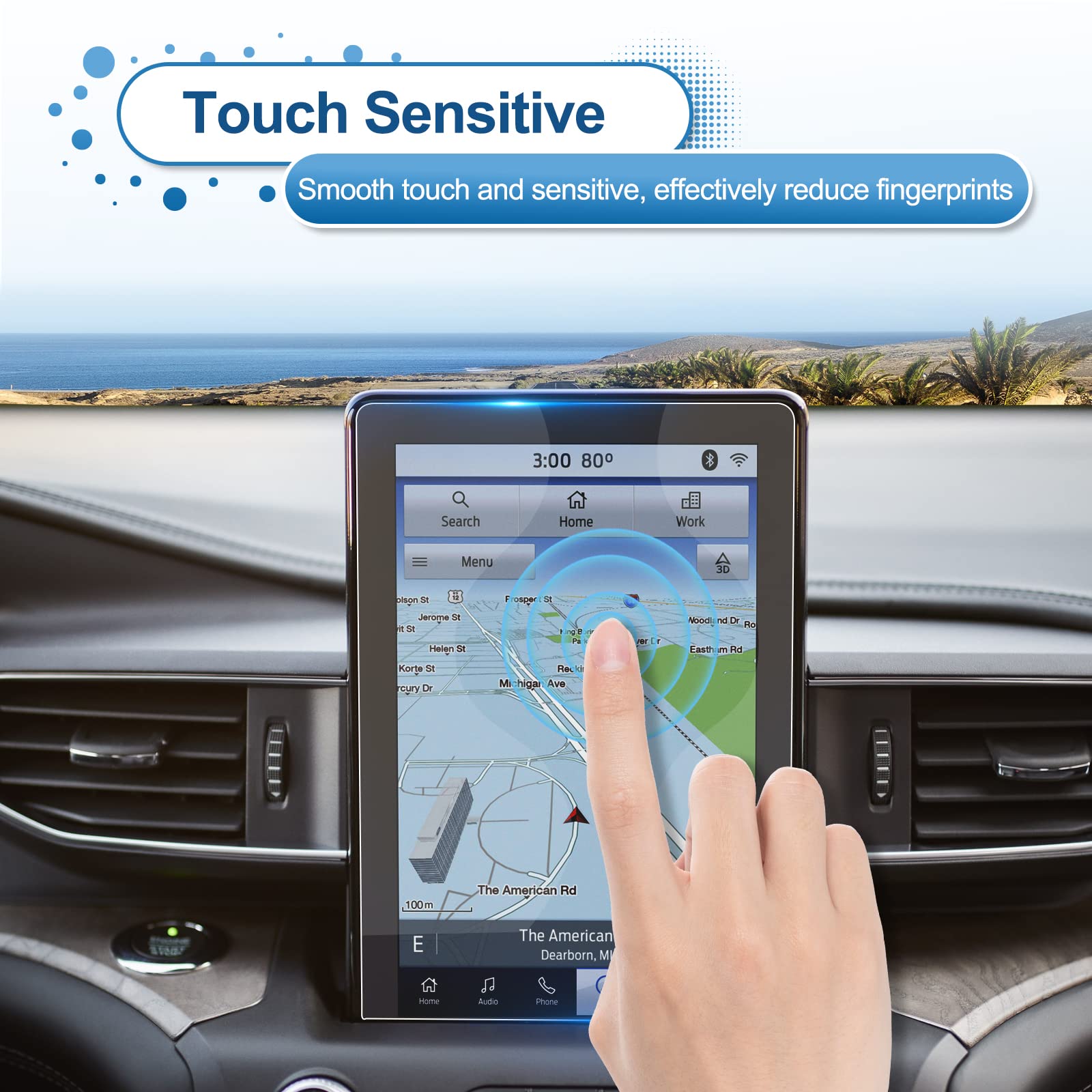 Auto Navigation Displayschutzfolie Panzerglas für Ford Explorer 10.1 Zoll 2019 2020 2021 2022 9H Härte Auto Display Transparent Schutzfolie