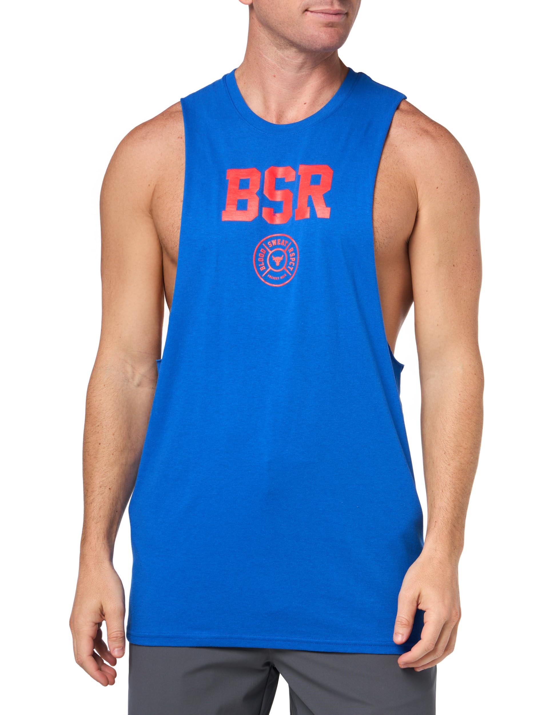 Under Armour Mens Project Rock Blood Sweat Respect Tank