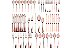 Gorgeous 20-Piece Rose Gold Silverware Set for Four