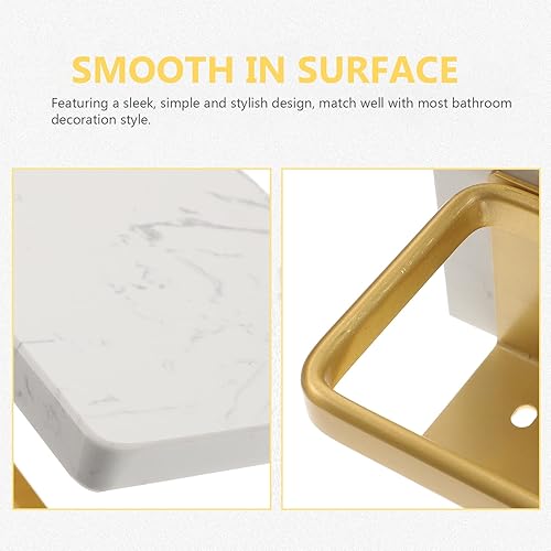 Miniatura 8 de Angoily Soporte para toallas de papel, estante de almacenamiento de baño, estante de baño pequeño, almacenamiento de toallas para baño pequeño,