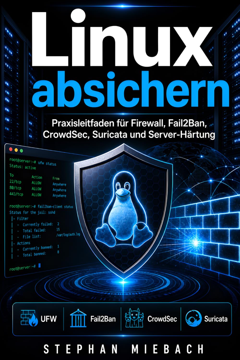 Linux absichern: Praxisleitfaden für Firewall, Fail2Ban, CrowdSec, Suricata und Server-Härtung
