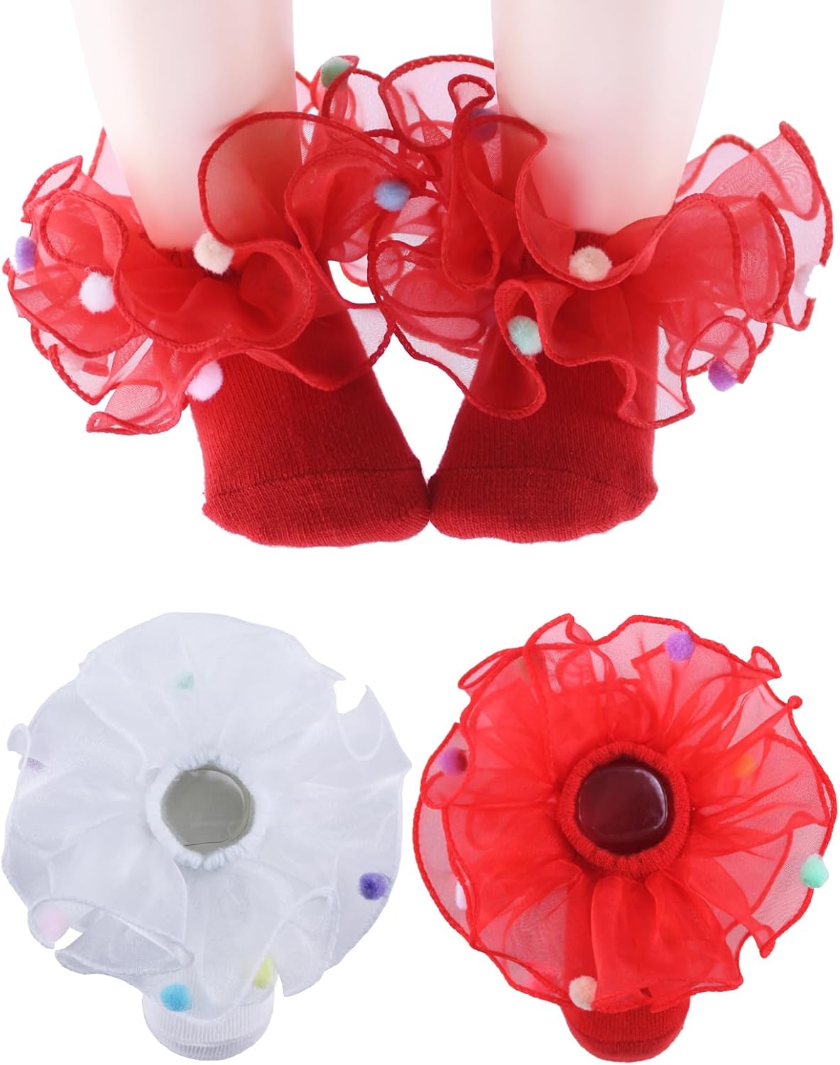 Little Baby Girl Princess Lace Ruffles Socks Set