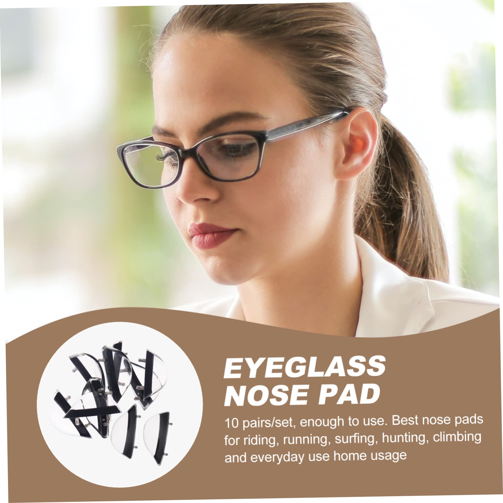 FOMIYES 3 Set Naselli Per Occhiali Inserti Naso Naselli Antiscivolo Nasello Per Occhiali Naselli Creativi Accessorio Per Occhiali Naselli Semplici Gel Di Silice Bianca 10 Paia*3