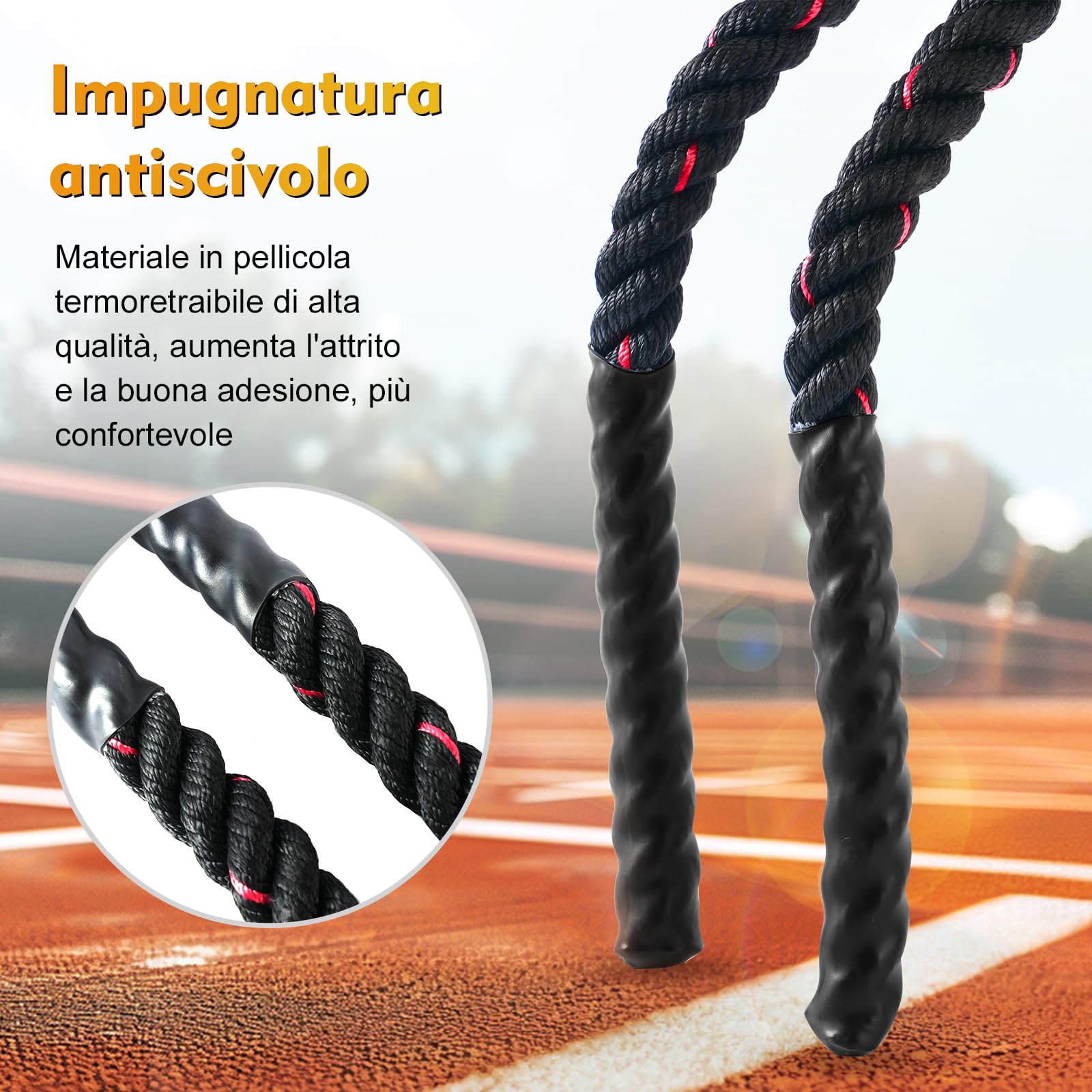 corda per saltare pesante, 1,3 kg peso per l'allenamento muscolare di tutto il corpo per l'allenamento di forza e resistenza e come integratore per la perdita di peso | corda per il fitness