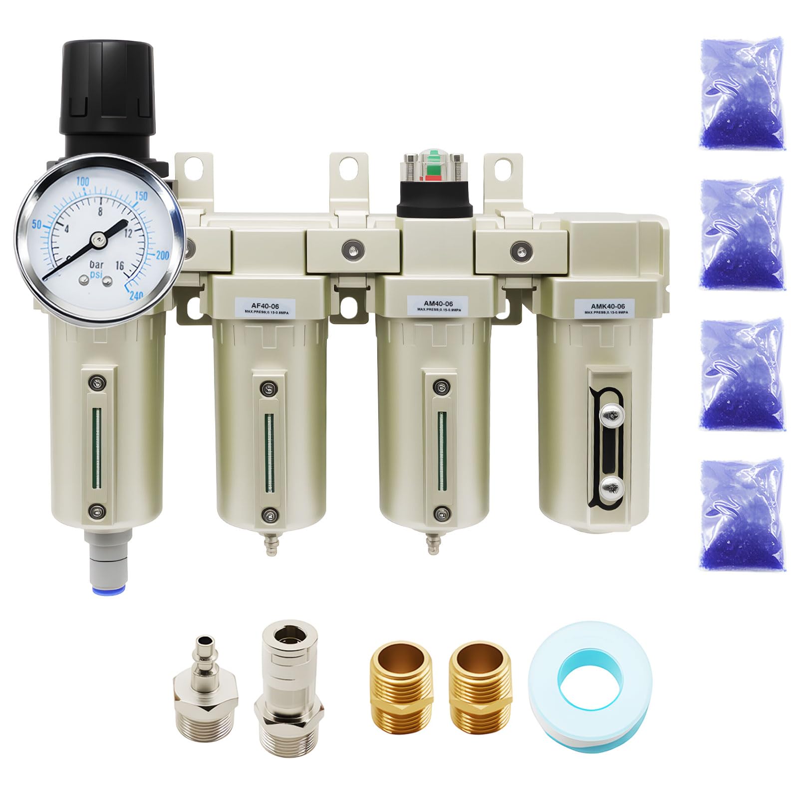 1,9 cm NPT Industriequalität, 4-stufiges Gas-Trocknungssystem, automatische Ablassung
