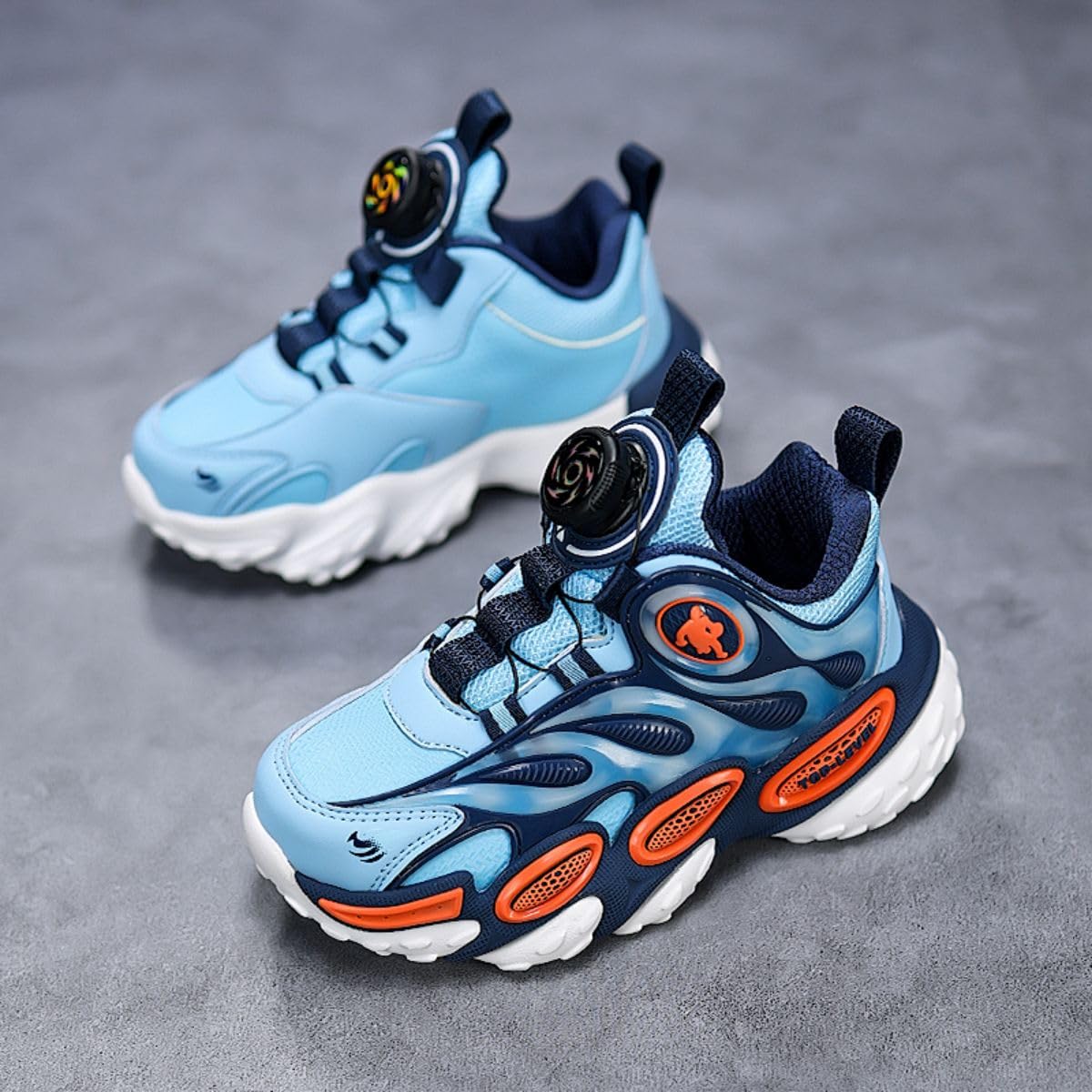 Chaussures de Basket-Ball, Chaussures de Basket-Ball pour Enfants, Chaussures de Sport avec Velcro, Chaussures de Sport