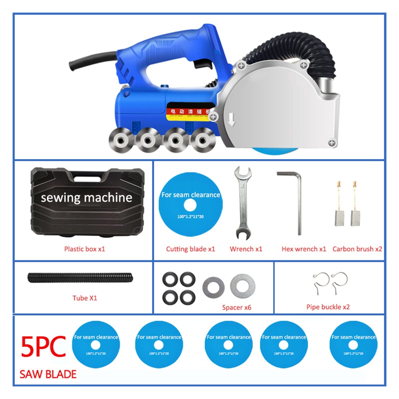 9000r / min Macchina for la pulizia delle cuciture elettrica Strumento for la costruzione delle cuciture di bellezza Fessura for la pulizia delle fessure delle piastrelle for pavimenti in ceramica sen