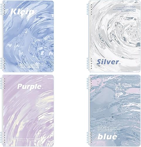 Miniatura 12 de Yansanido Juego de 4 cuadernos en espiral de tapa dura, 60 hojas (120 páginas) para escribir, suministros escolares y de trabajo (B5-013, 4