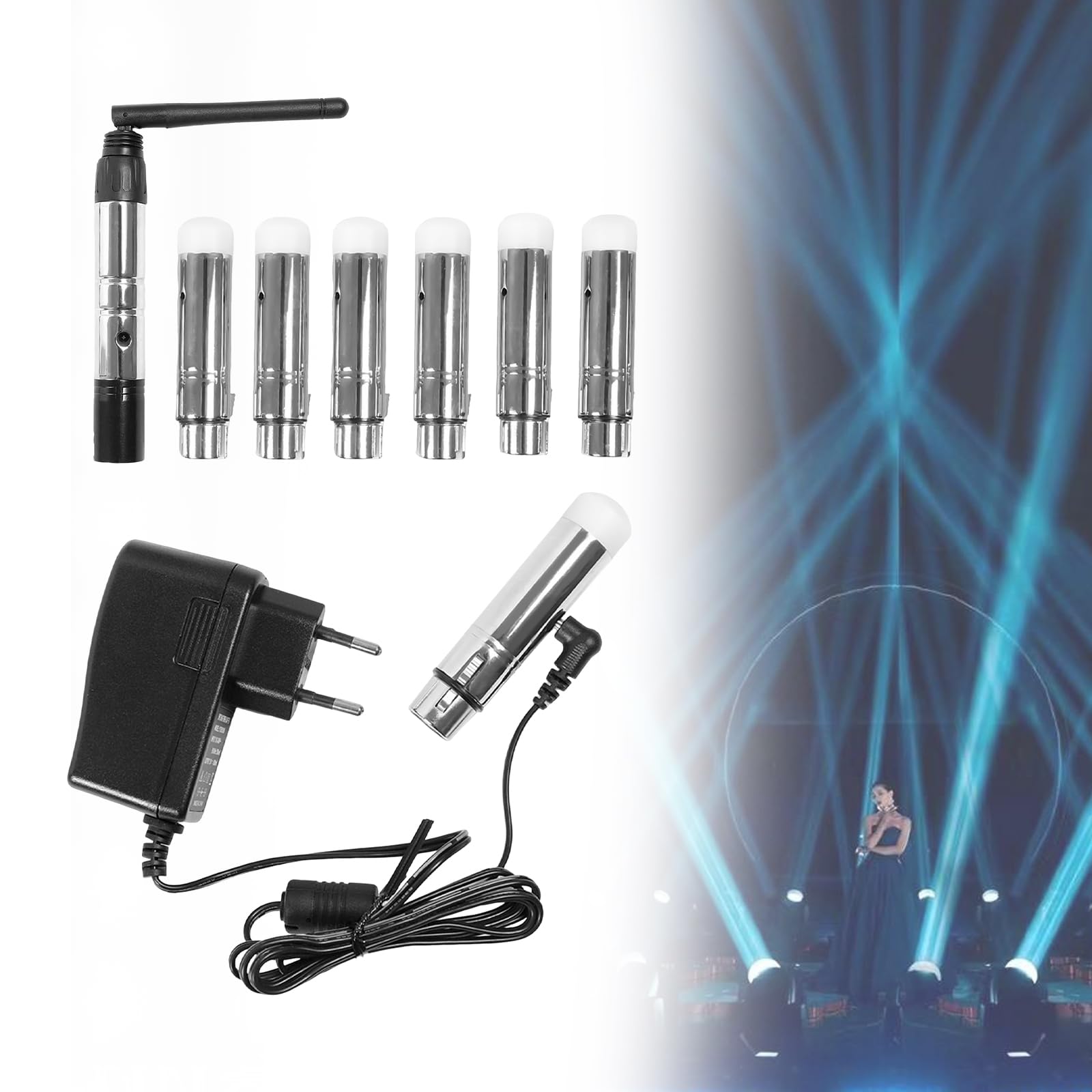 Wireless DMX Controller – DMX512 Funk Transmitter & Empfänger, Unabhängige Steuerung, 400 m Reichweite, LED Lichtcontroller für Bühnen- & Barbeleuchtung