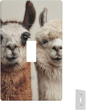 Wall Plate Duplex Switch Plates 1-Gang Wall Plates Single Toggle Outlet Covers Llama And Alpaca Light Switch Cover Electric Receptacle Plug Covers Electrical Faceplate for Kitchen Bedroom Decor