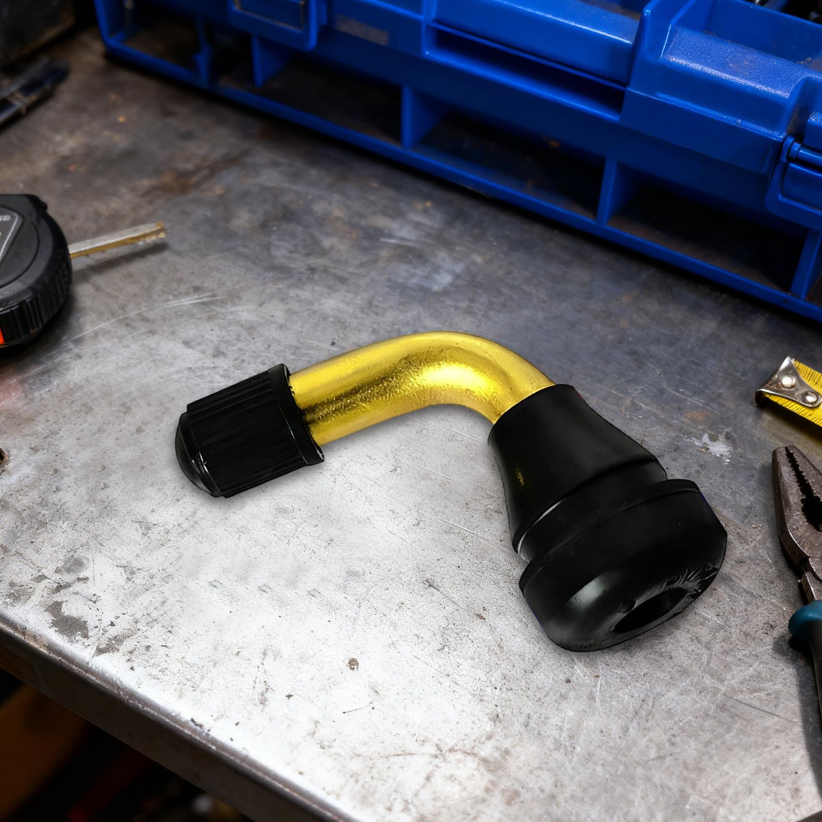 Válvula De Neumático De Aluminio – Parte De Repuesto Doblada 90° | Hebilla Montaje Ruedas Moto Scooter Vehículos Eléctricos | Compatible Con Calibre 8mm 9mm Mesa 11mm 12mm Parte Inferior 14mm 16mm Hom