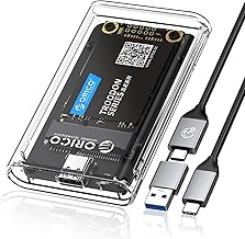 ORICO mSATA SSD 5Gbps Enclosure, [Toolless] mSATA to USB 3.0 Adapter for 3050 SSD, with USB Cable, 2TB Max-TC10