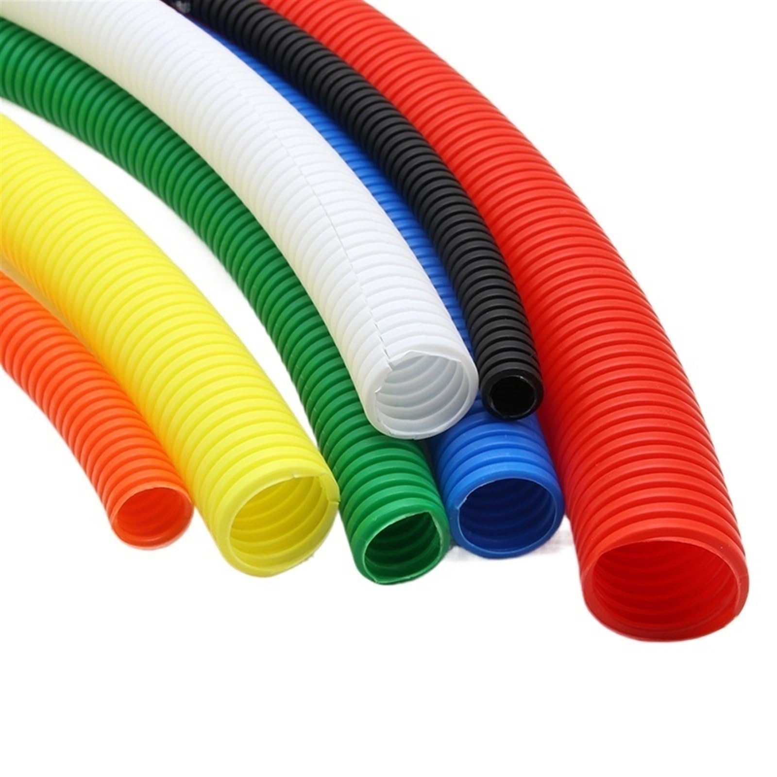 Cable de alimentación flexible. Tubo corrugado aislado PP, 5 metros, protección de alambre, multicolor, varios tamaños (verde, AD 18,5 x ID 14,3 mm)
