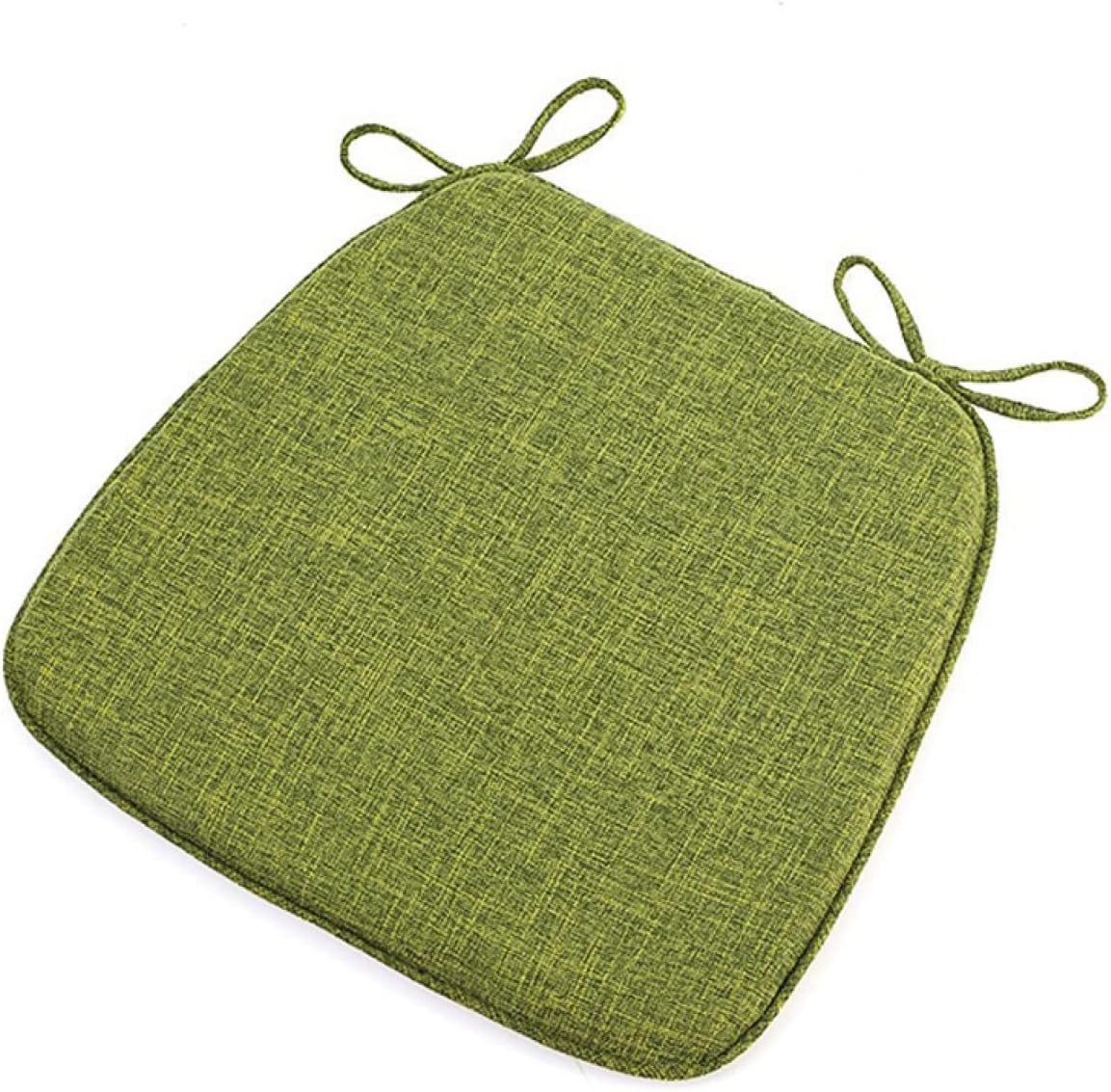 HGJH チェアパッド 低反発 グリーン ひも付き おしゃれ チェアクッション シートクッション 新生活 夏 椅子クッション ざぶと