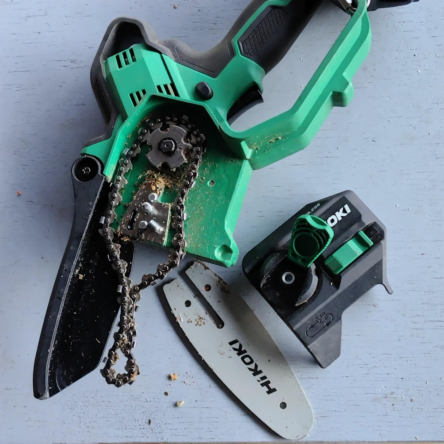 Amazon | 【セット買い】HiKOKI(ハイコーキ) 18V充電式ミニチェンソー CS1810DD(NN) + ポールアタッチメント ...