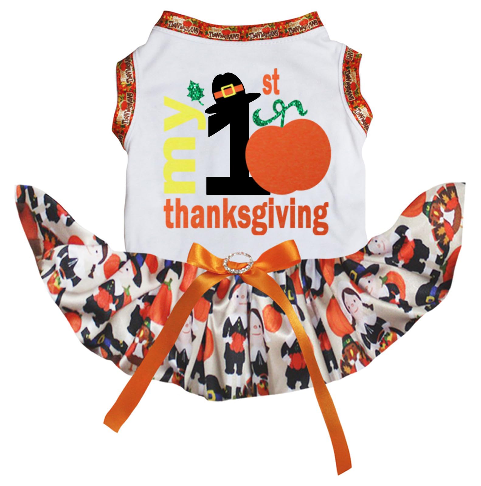 Robe de Thanksgiving grand chien blanche XXXL habit facile à enfiler
