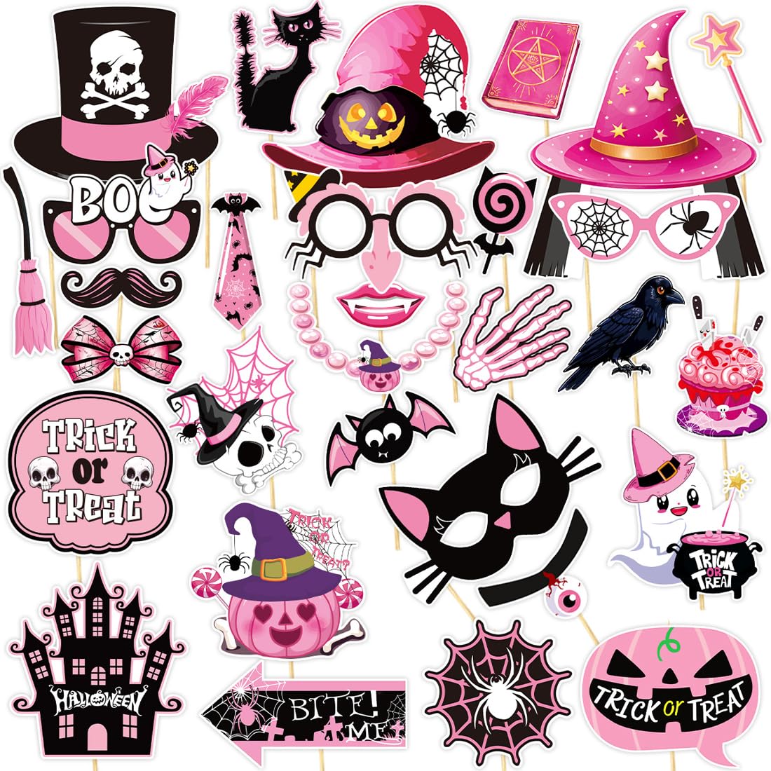 30 Pièces Halloween Photo Props