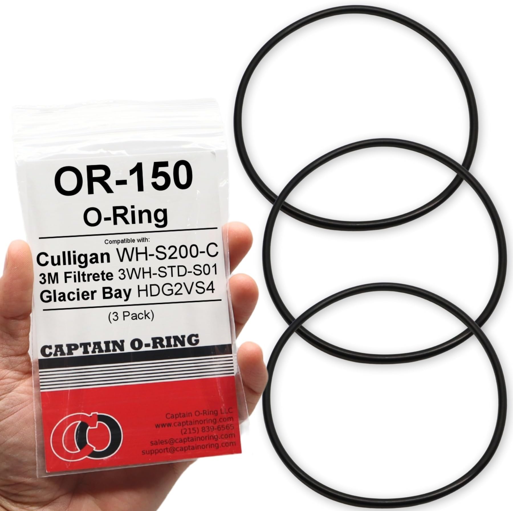 Captain O-Ring - Culligan OR-150 Replacement Water Filter Housing ORing Gasket Seal (3 Pack)