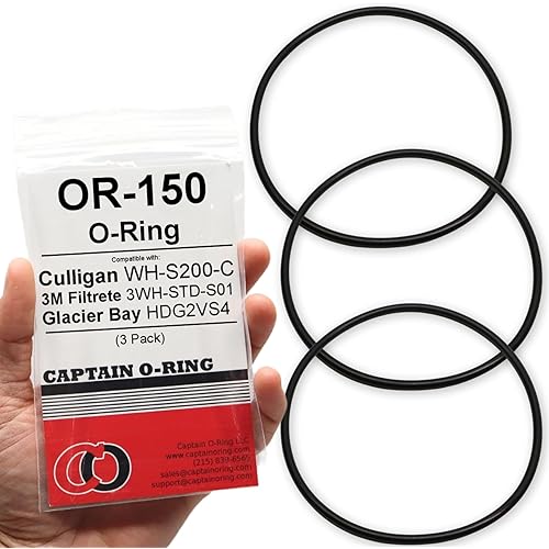 Captain O-Ring - Replacement for Culligan OR-150 Water Filter Housing ORing Gasket Seal (3 Pack) [for WH-S200-C, 3WH-STD-S01, HDG2VS4]